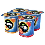 Йогурт Campina Fruttis клубника/персик 5% 4x115г