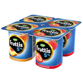 Iaurt Campina Fruttis capsuni/piersici 5% 4x115g - cumpărați, prețuri pentru METRO - foto 1