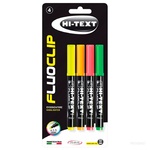 Textmarker Etafelt Hi-Text Fluoclip 7000 4buc