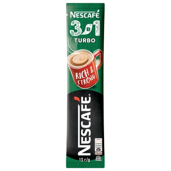 Cafea solubilă NESCAFE® Turbo 3in1 12g - cumpărați, prețuri pentru BONUS - foto 1