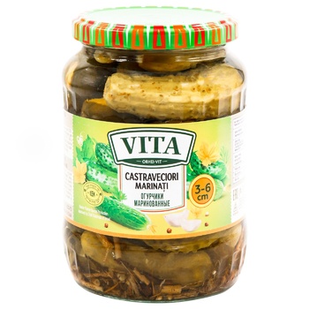 Castraveti marinati Vita 3-6 635g - cumpărați, prețuri pentru BONUS - foto 1