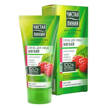 Скраб для лица Чистая Линия Мягкий 50мл - купить, цены на BONUS - фото 1
