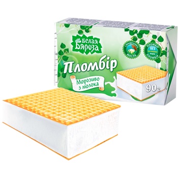 Мороженое Белая Берёза брикет 90г - купить, цены на BONUS - фото 1