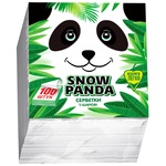 Șervețele de masă Snezhnaia panda albe 1 strat 24*24cm 100buc
