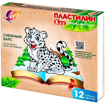Пластилин Луч Зоопарк для моделирования 12 цветов - купить, цены на BONUS - фото 1