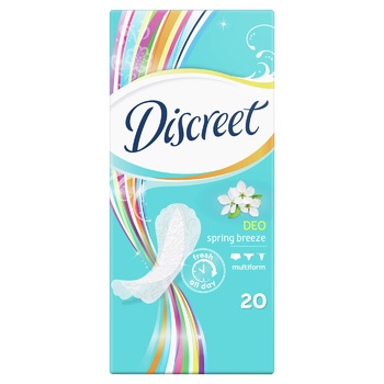 Ежедневные прокладки Discreet Ocean Breeze 20шт - купить, цены на BONUS - фото 1