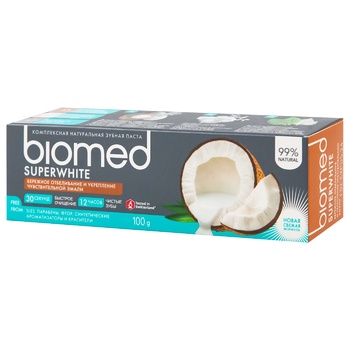 Pasta de dinti Biomed Superwhite 100ml - cumpărați, prețuri pentru BONUS - foto 1